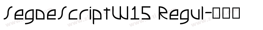 SegoeScriptW15 Regul字体转换
